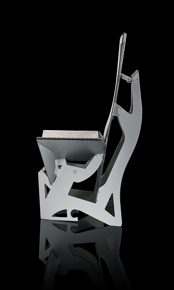 Profile view of Leaf chair