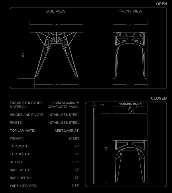 Cricket Folding Table Folditure