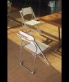 Tilt folding chair red - rear angle